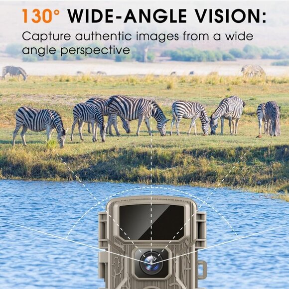 WiFi Trail Camera 4K 64MP with Night Vision - 64GB Memory Card, 130° Wide Angle - Picture 7 of 8